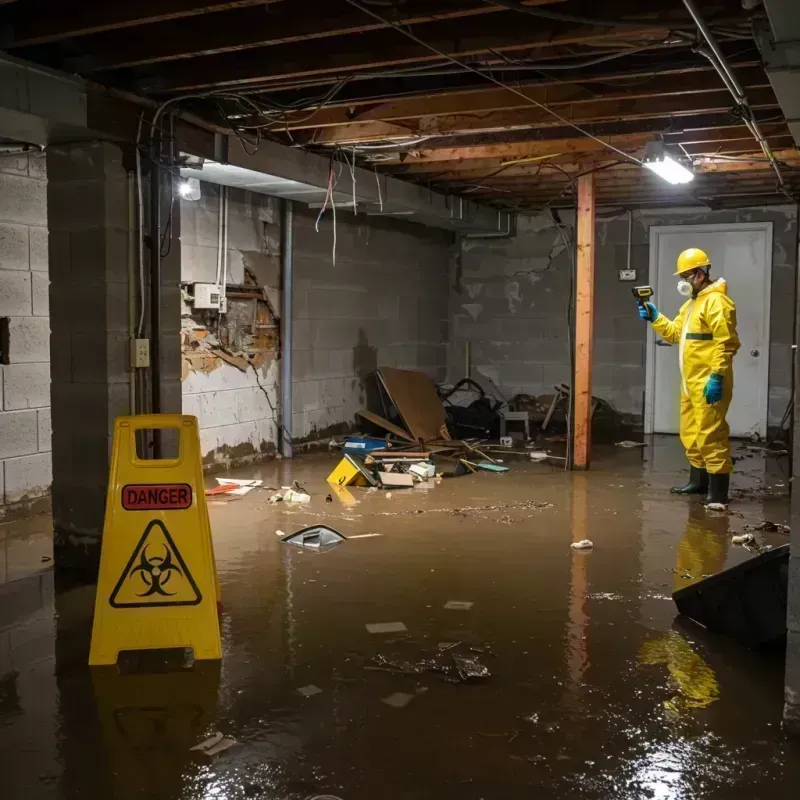 Flooded Basement Electrical Hazard in Twin City, GA Property